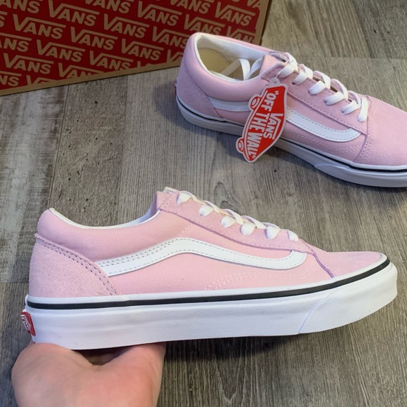 Vans old skool pink and white shoes sneakers - Picture 3 of 7